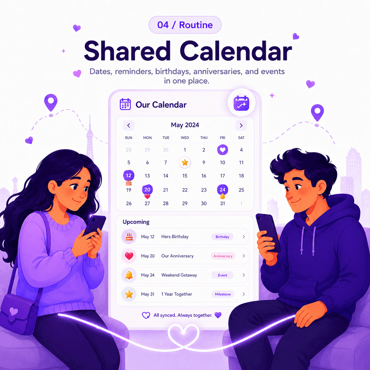 Let's Love memory sharing illustration