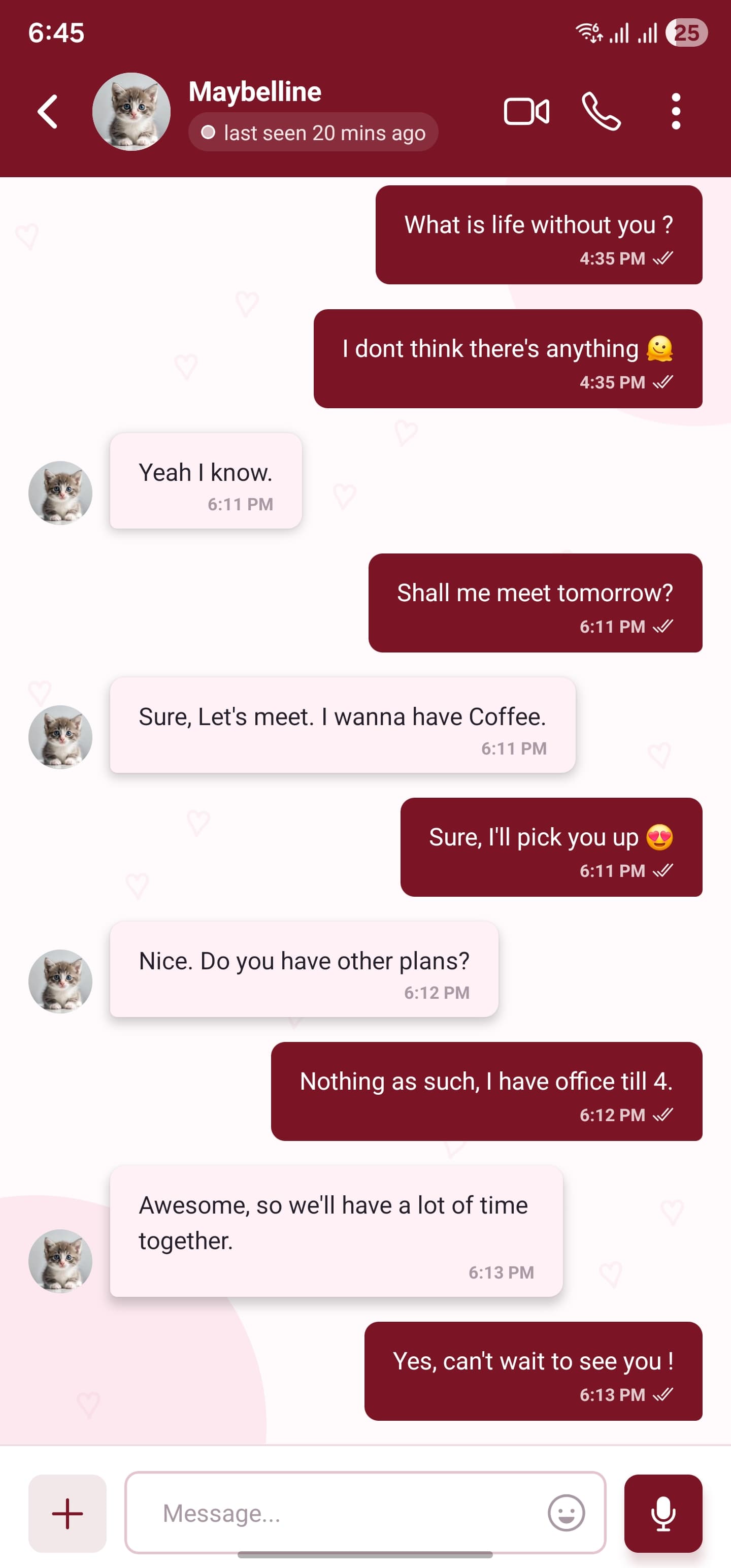 Let's Love chat and connection screen preview